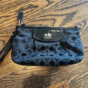 Coach black wristlet